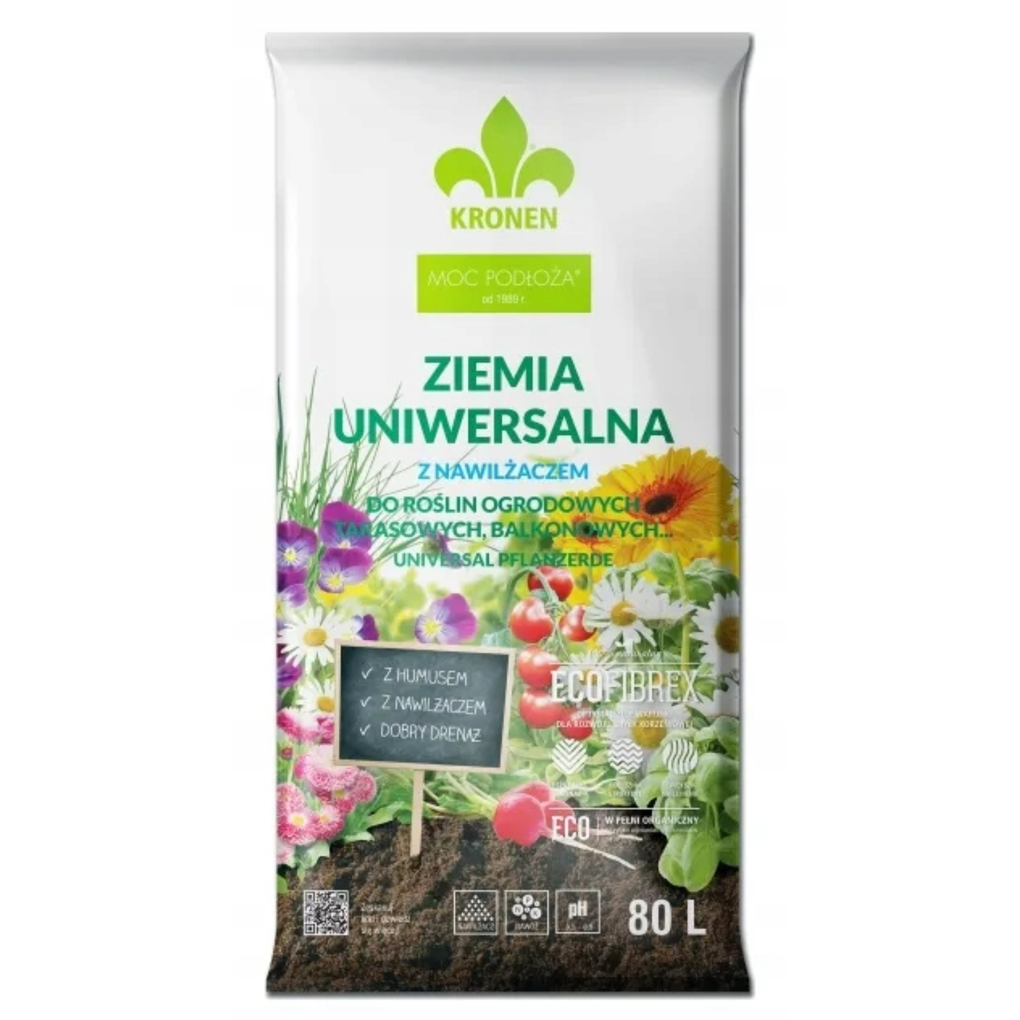 Ziemia Uniwersalna KRONEN 80l z nawilżaczem
